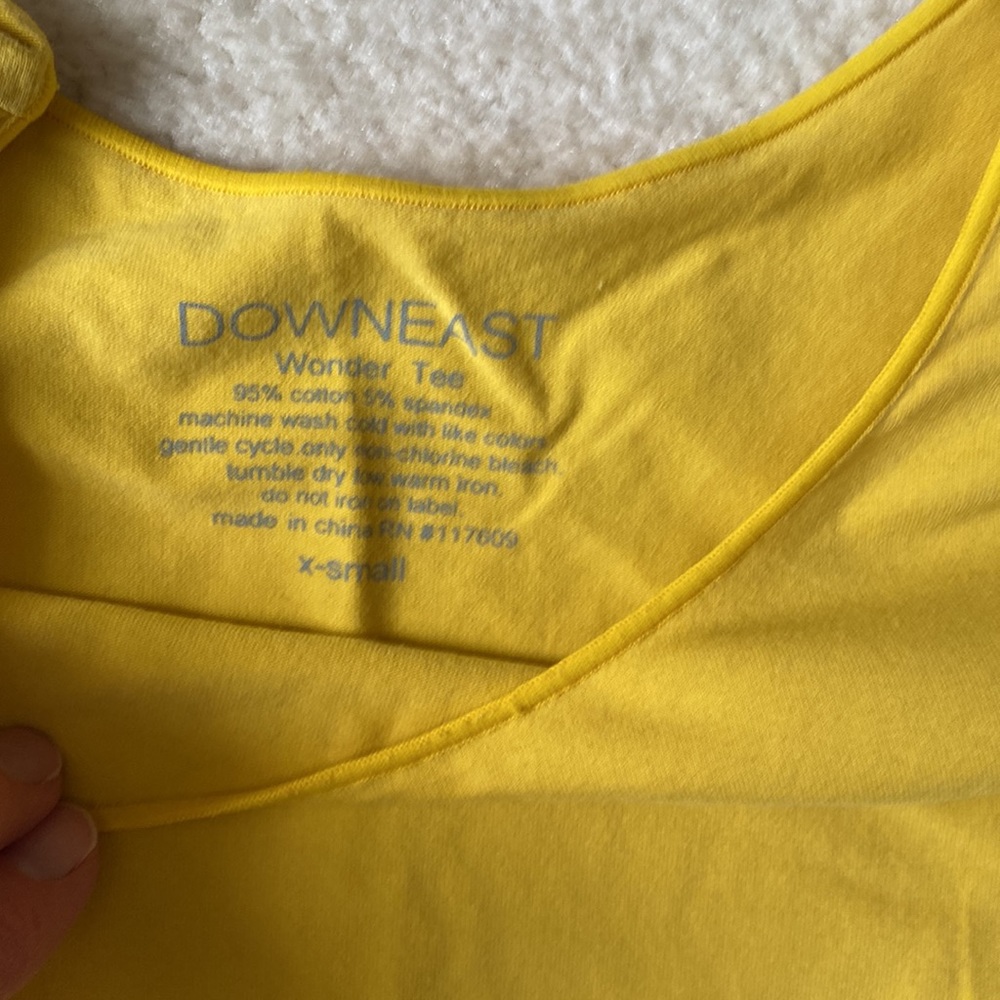 DownEast Yellow Short Sleeve Tee dyed a more golden yellow - Picture 2 of 4